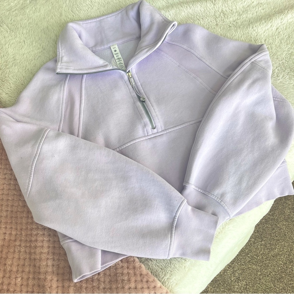 Lululemon Scuba Funnel Neck Half Zip in Lavender Dew size XS/S